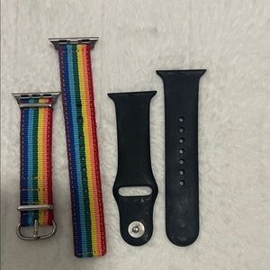 Multicolor and Black Watch Bands